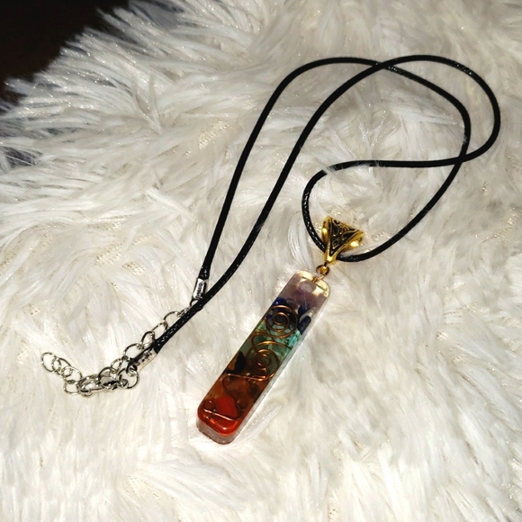Natural Stones Pendant Necklace - Picture 4 of 4
